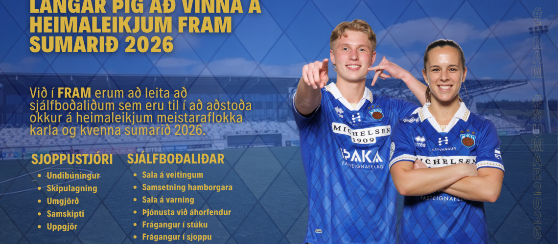 Sjálfboðaliðar upplýsingaskjáir